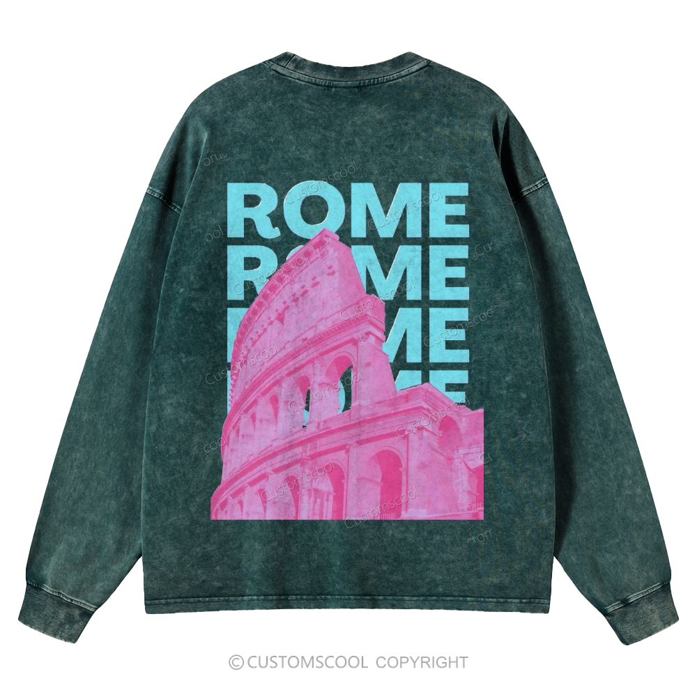 Rome Unisex Crewneck Washed Sweatshirt