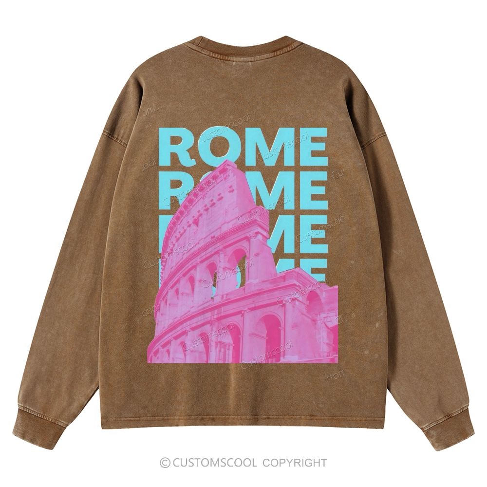 Rome Unisex Crewneck Washed Sweatshirt