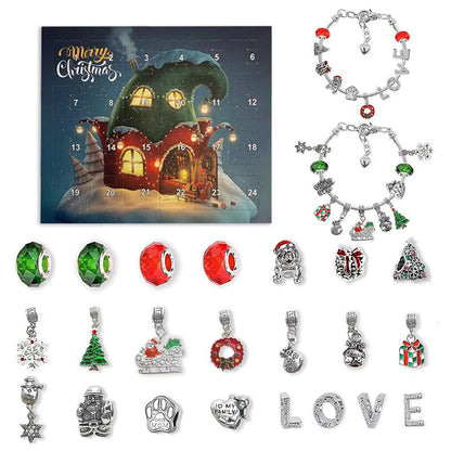 24-day advent calendar Christmas bracelet set