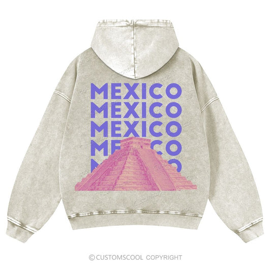 Mexico Casual Washed Hoodie
