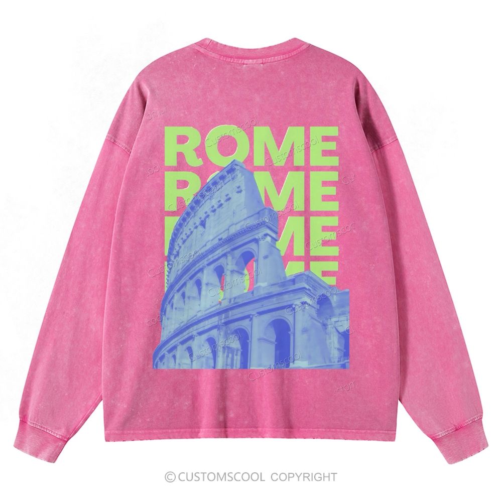 Rome Unisex Crewneck Washed Sweatshirt