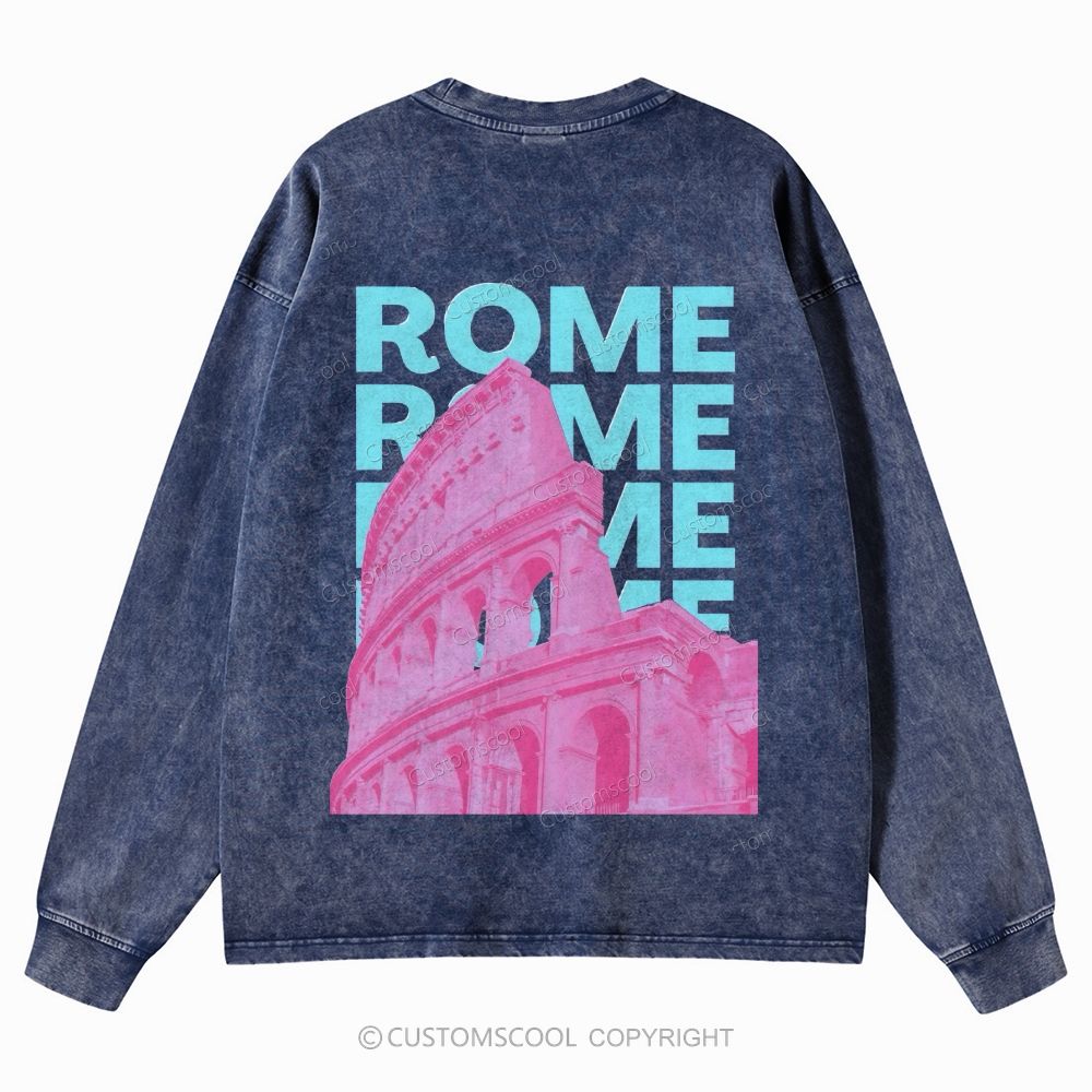 Rome Unisex Crewneck Washed Sweatshirt
