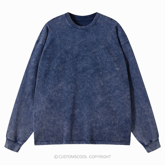 Tired Esthetician Club Unisex Crewneck Washed Sweatshirt