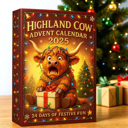 🐮Advent calendar with Highlander 2025🎄✨ - Handmade 3D doll with Highlander (24 parts)