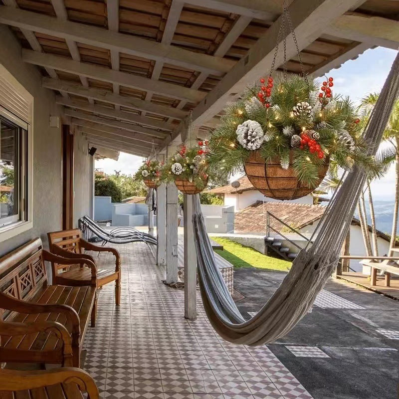 🔥Buy 1 Get 1 Free🔥Pre-Lit Artificial Christmas Hanging Basket