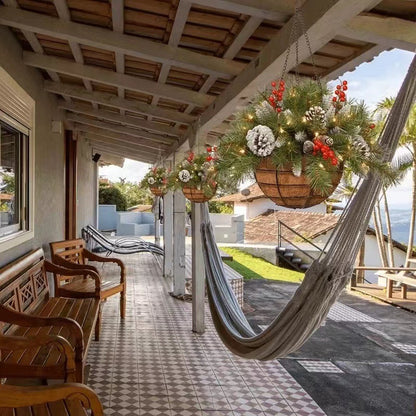 🔥Buy 1 Get 1 Free🔥Pre-Lit Artificial Christmas Hanging Basket