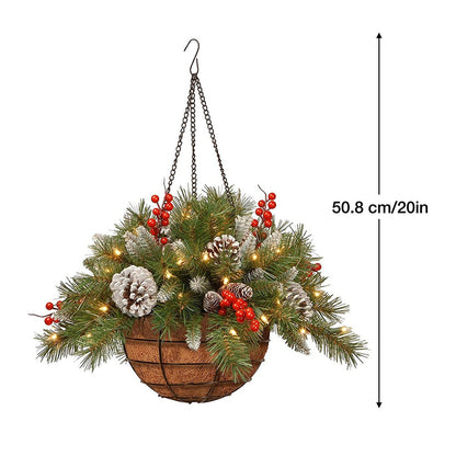 🔥Buy 1 Get 1 Free🔥Pre-Lit Artificial Christmas Hanging Basket